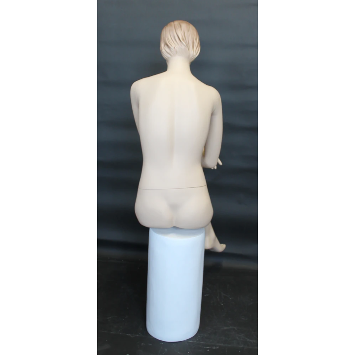 Female Sitting Mannequin Molded hair with face make up -SFW9-FT