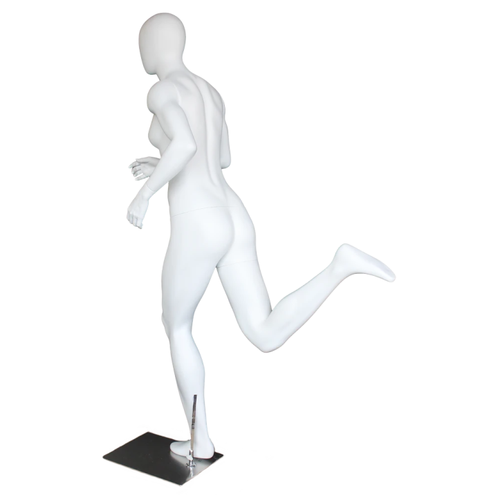Athletic Action Pose Egg Head Running Female Mannequin
