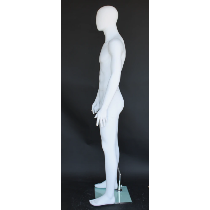 SFM25E-WT 6'2" Matte White Male Mannequin - Tall Standard Adult