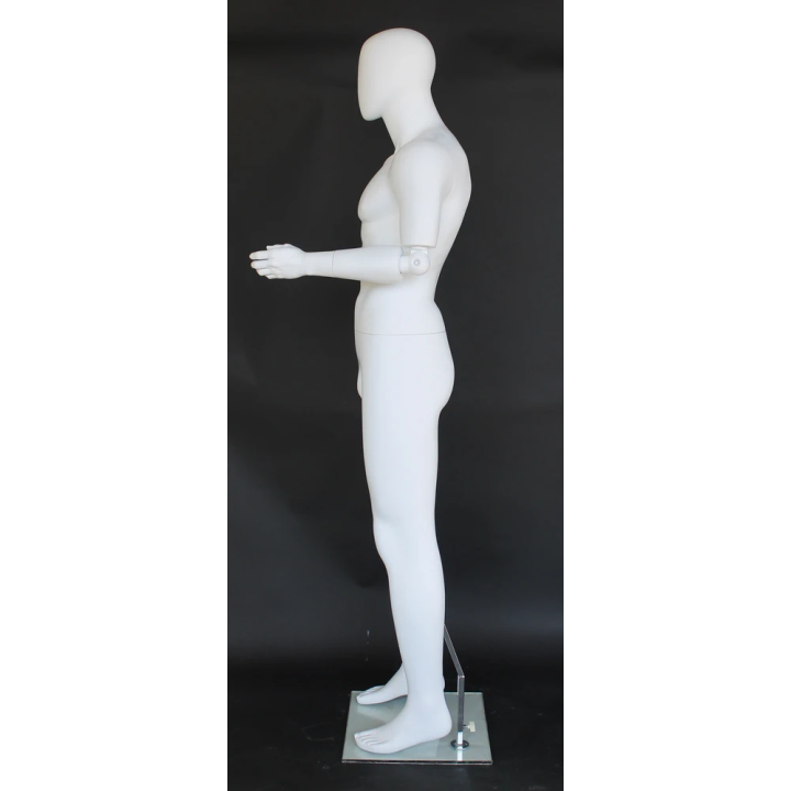 SFM38E-WT - 6 ft 1 in Male Mannequin with bendable arms white