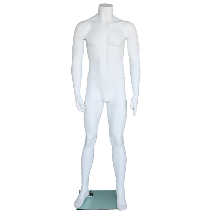 New Headless Full Body Male Mannequin Matte white STM001-WT