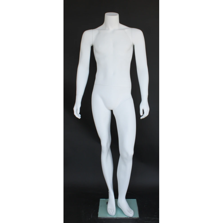 Headless Full Body Male Mannequin Matte white STM002-WT