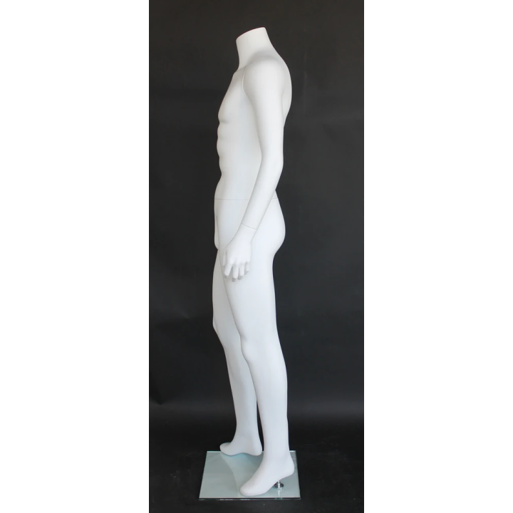 STM005-WT - New Headless Full Body Male Mannequin Matte white