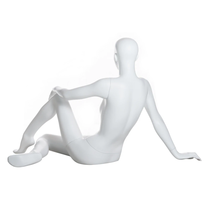 40 in H Matte White Reclining Sitting Female Mannequin-SFW29-WT