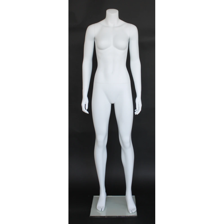 STW101-WT - Athletic Headless Full Body Female Mannequin Matte White