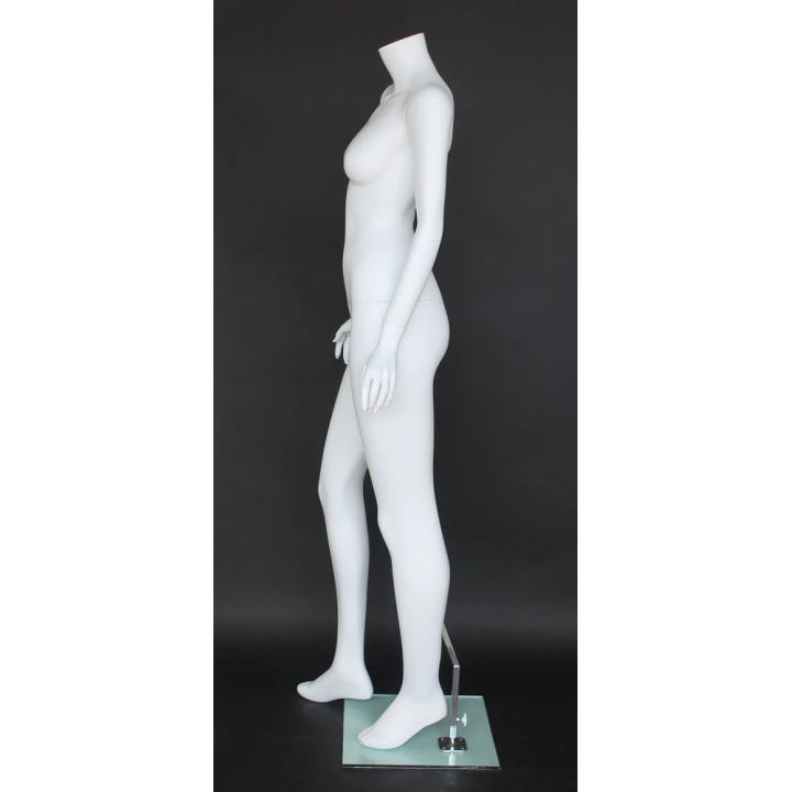 STW103-WT - Fashionable Headless Full Body Female Mannequin Matte White