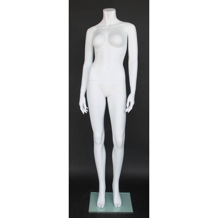 STW105-WT - 5 ft 4 in Headless Full Body Female Mannequin Matte White