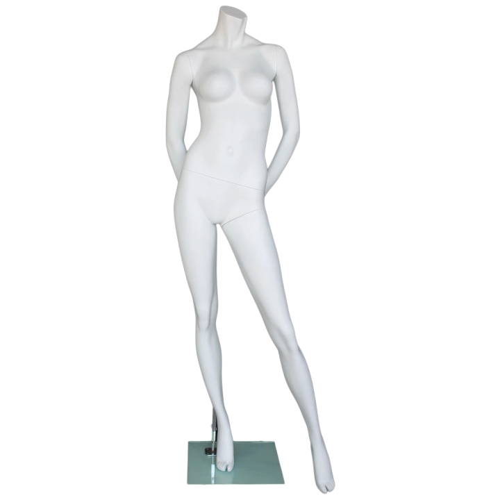 STW106-WT - 5 ft 8 in Headless Full Body Female Mannequin Matte white