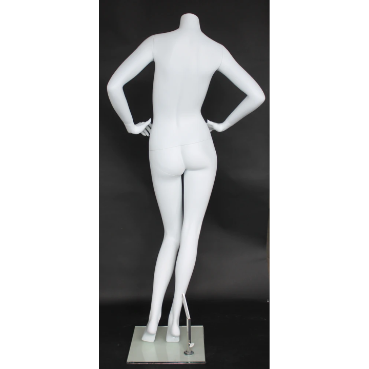 STW116-WT - Matte White Headless Female Mannequin both Hands on Hip